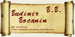 Budimir Boćanin vizit kartica